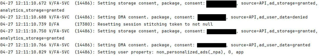 Revisar consent mode v2 en Android